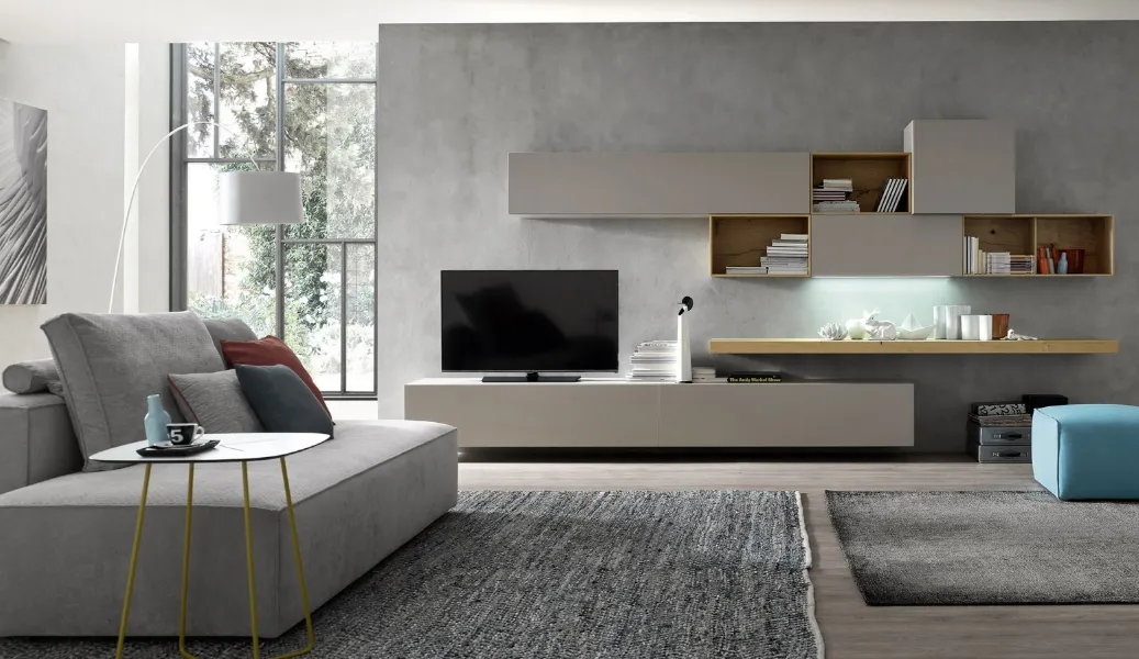 Parete attrezzata sospesa comp modulo 1 di orme design Pareti attrezzate design