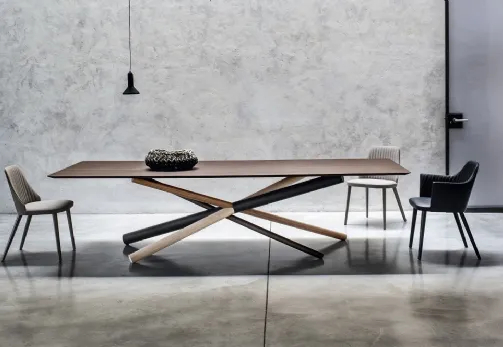 Tavolo con gambe in legno metallo 