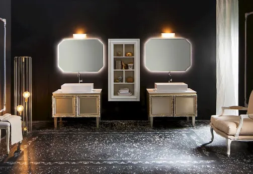 Mobile Bagno doppio con lavabo da appoggio