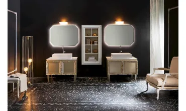 Mobile Bagno doppio con lavabo da appoggio