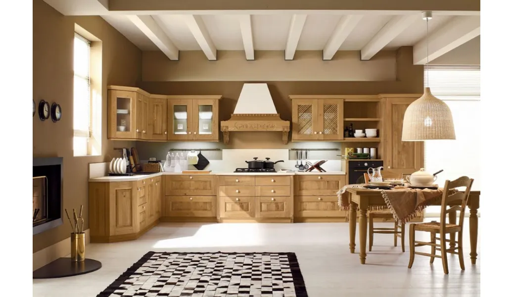 Cucina in rovere massiccio