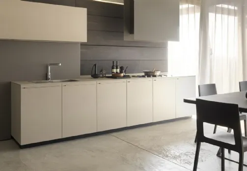 Cucina in melaminico e laminato beige