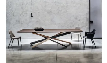 Tavolo con gambe in legno metallo 