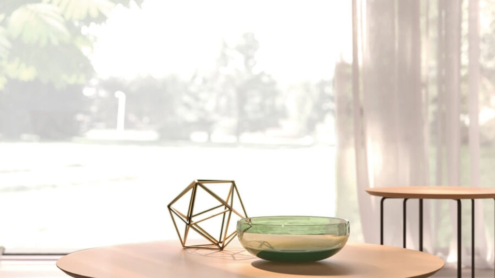 Tavolino rotondo in laccato rame Aster di Orme