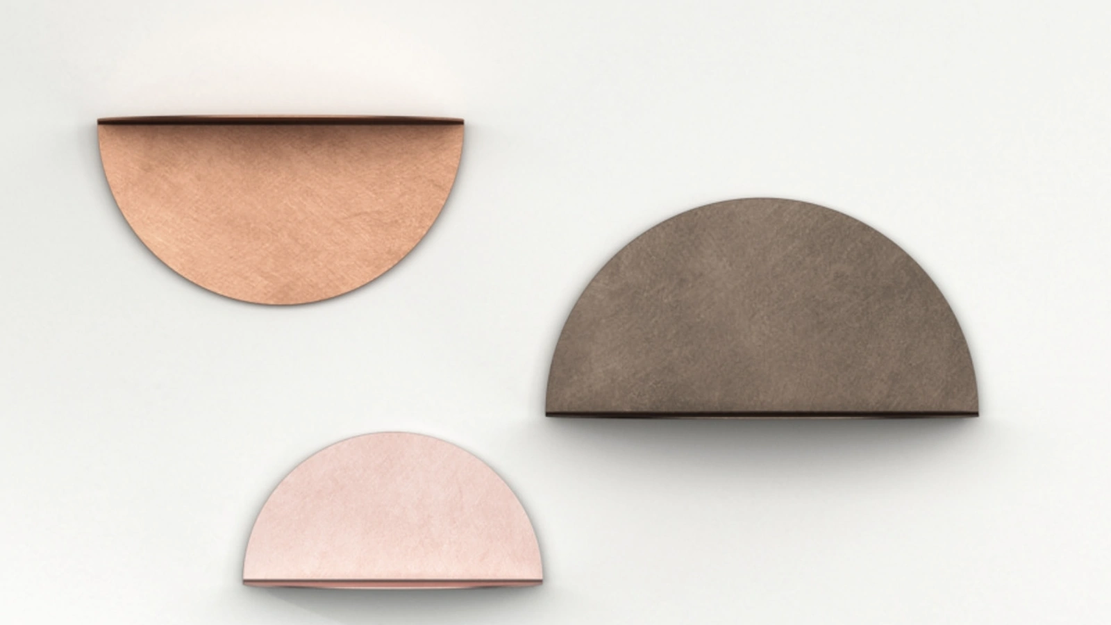 Mensole a mezzaluna in metallo Hoodi di Midj