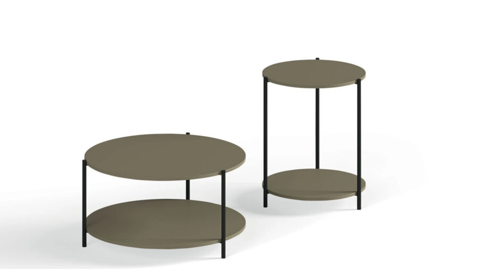 Tavolino moderno con struttura in metallo Icaro di Orme