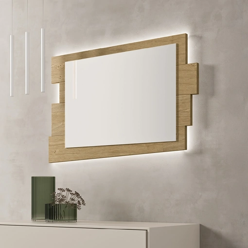 Specchiera Scuderia con cornice in legno di Maronese