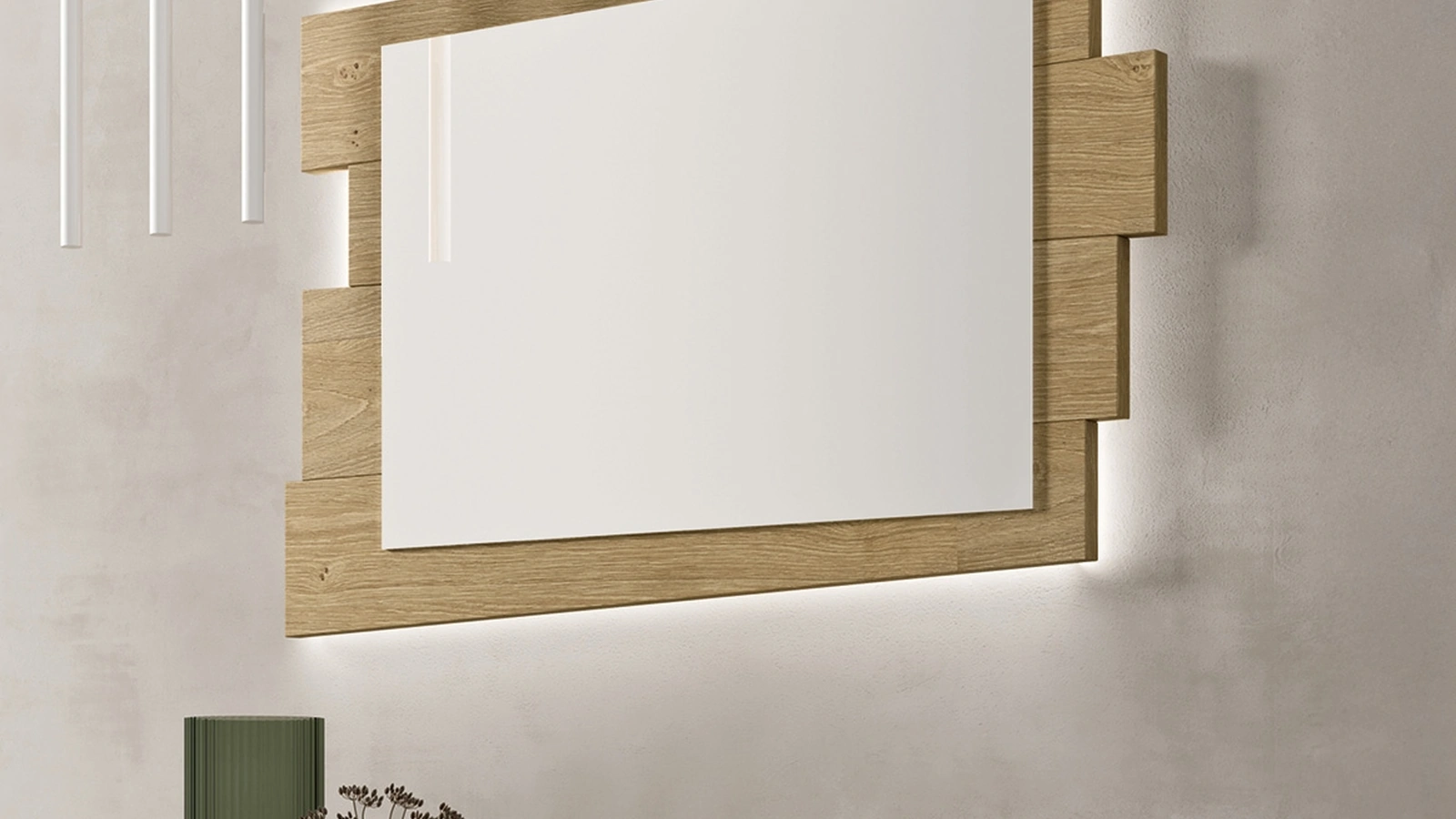 Specchiera Scuderia con cornice in legno di Maronese