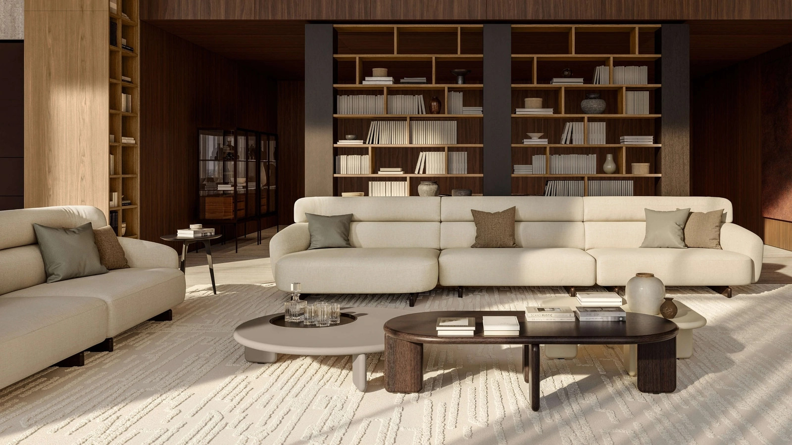 Tavolini di design in laccato o legno Orion di Lema