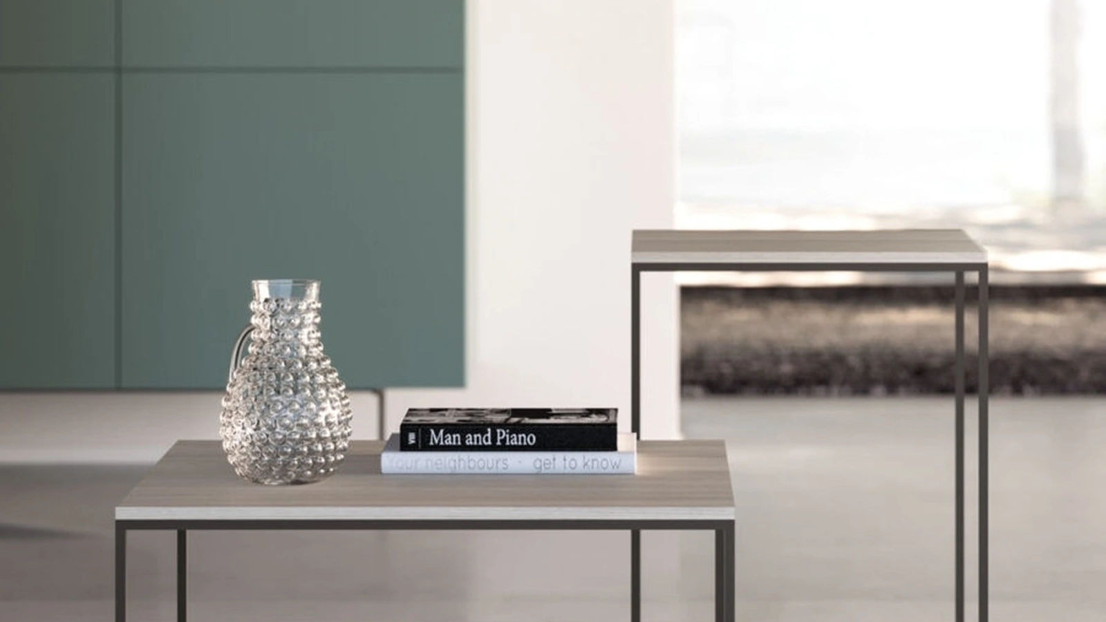 Tavolino Ginestra con top in materico Ossidato di Orme