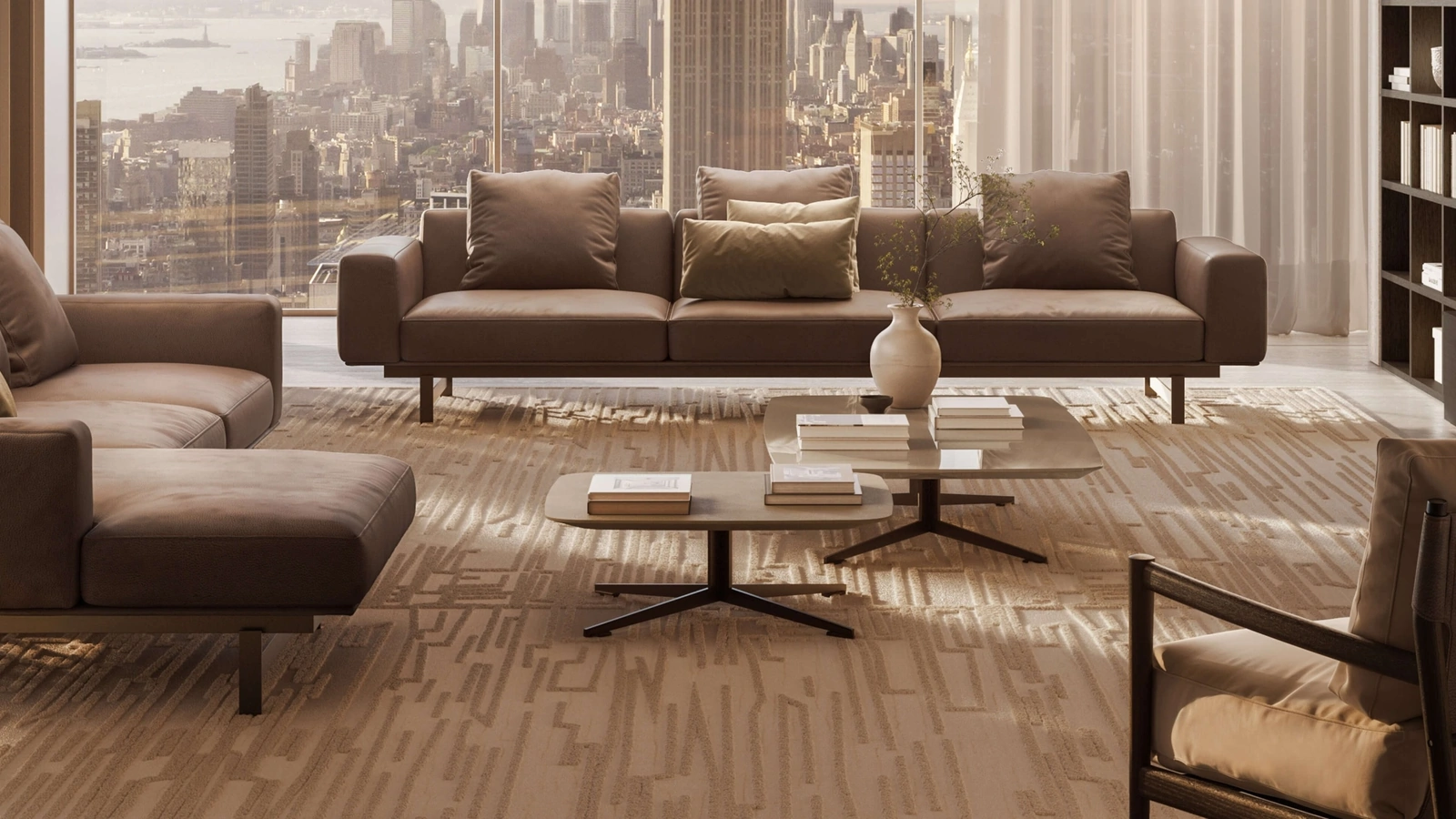 Tavolino rettangolare in marmo o legno Oydo di Lema