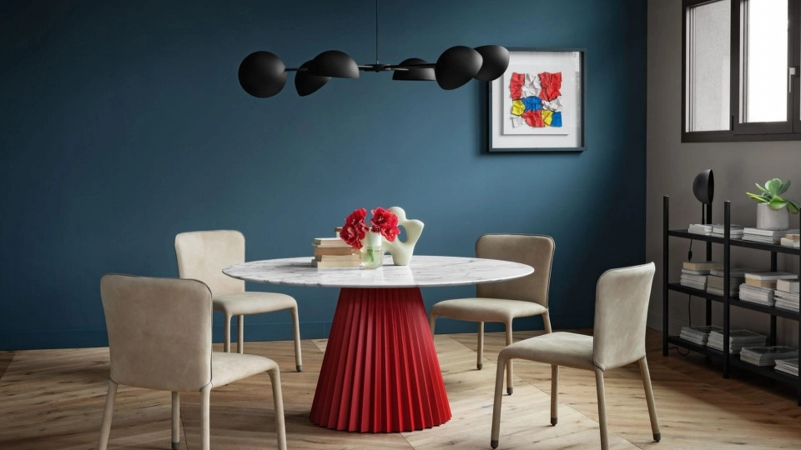 Lampada a sospensione Charlotte in metallo a sei luci di Midj