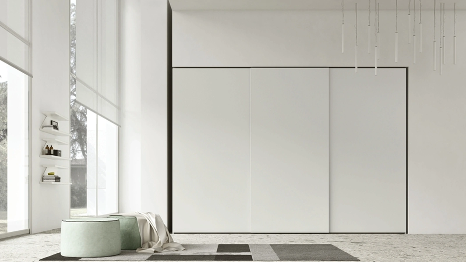 Armadio con anta scorrevole Facile Liscia DF144 di Maronese Acf