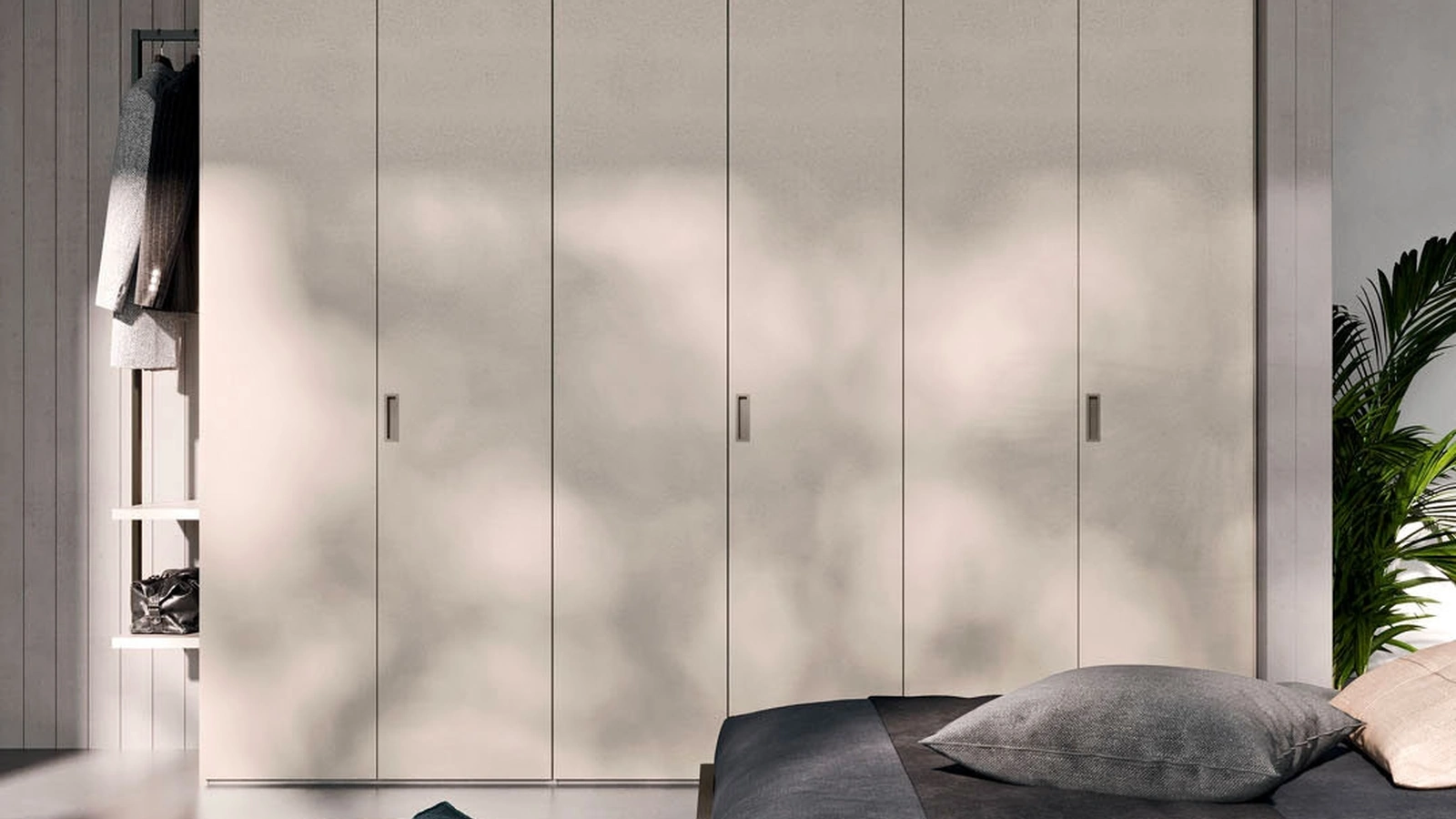 Armadio ad ante battenti Liscia M31 in melaminico Tortora di Orme