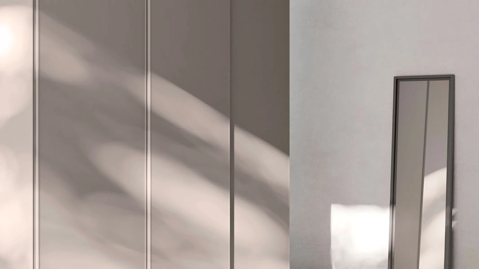 Armadio con ante scorrevoli in melaminico Platino Filo di Orme