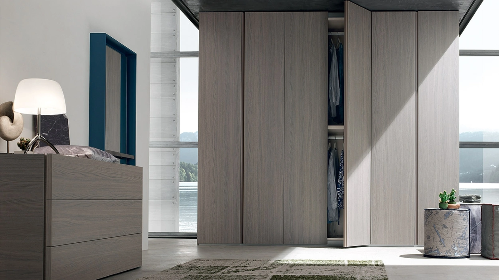 Armadio Step DL123 in melaminico Olmo Grigio di Maronese Acf