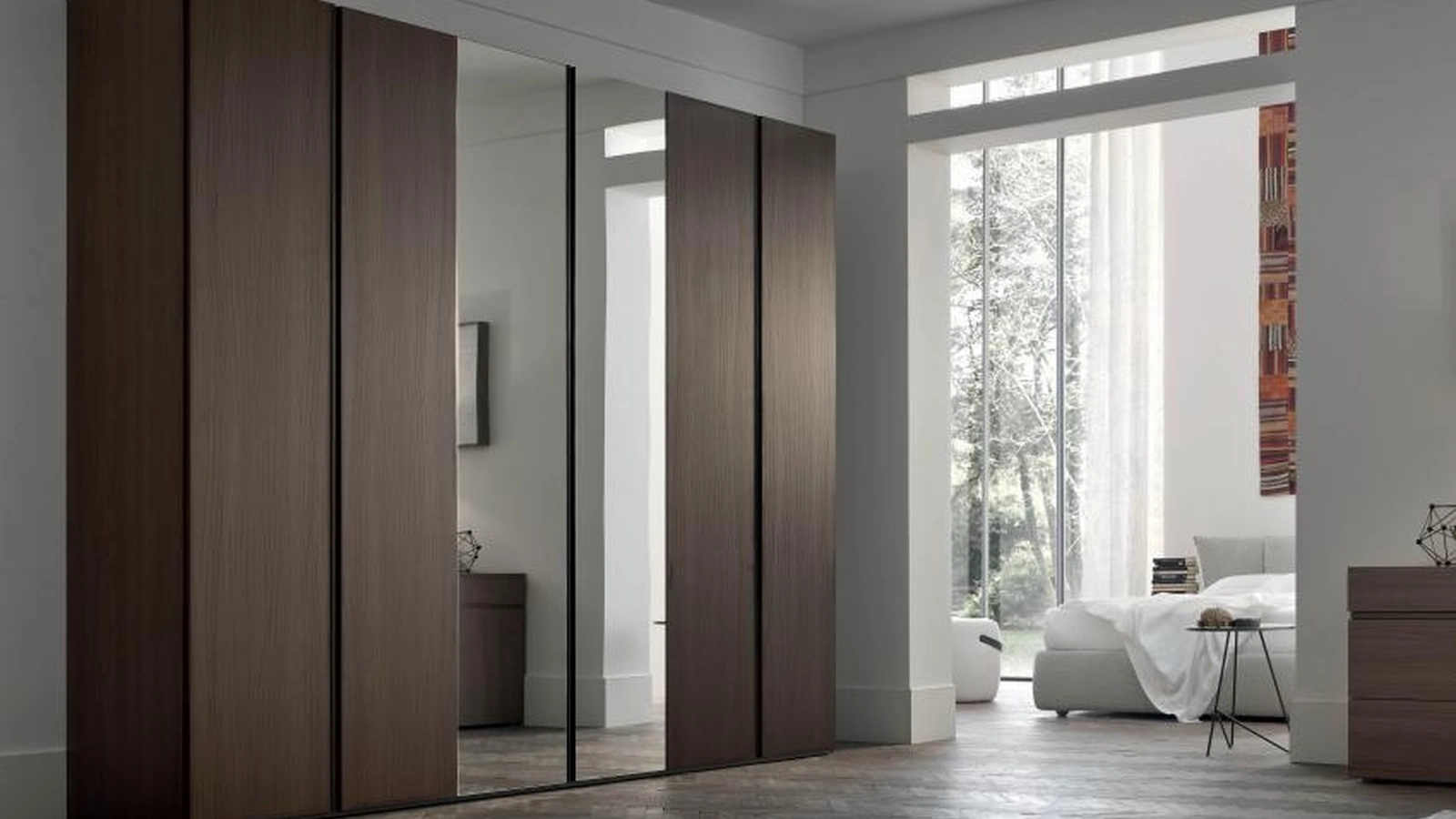 Armadio Step DL123 in Rovere thea con specchio di Maronese Acf