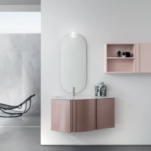 Mobile da Bagno sospeso in laccato opaco B201 BD025 di Compab