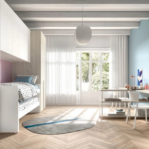 Camera con ponte e angolo studio Room 145 di Zg Mobili