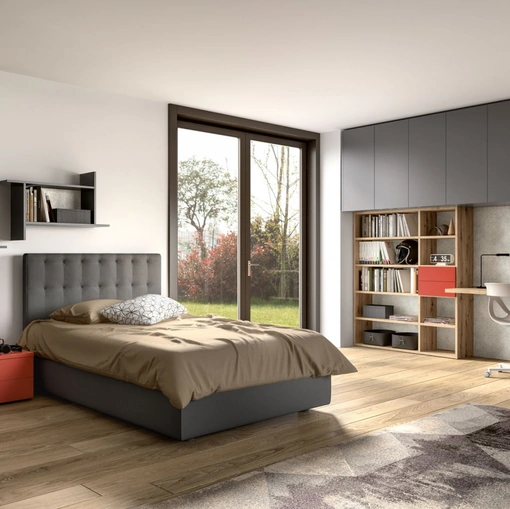 Camera moderna per single Room102 di Zg Mobili