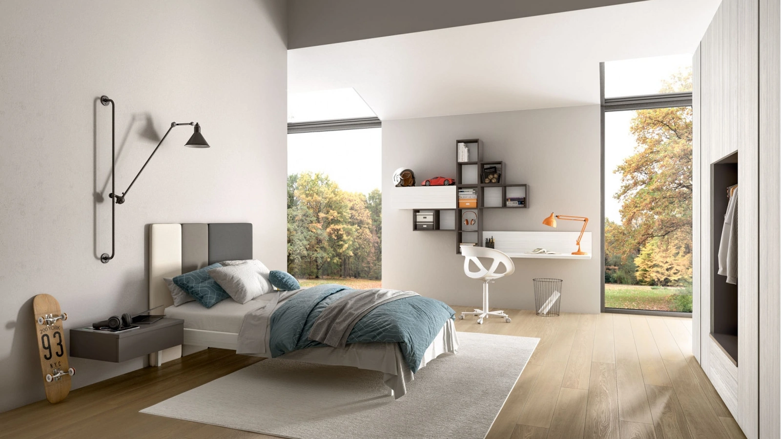 Camera componibile per single Room103 di Zg Mobili