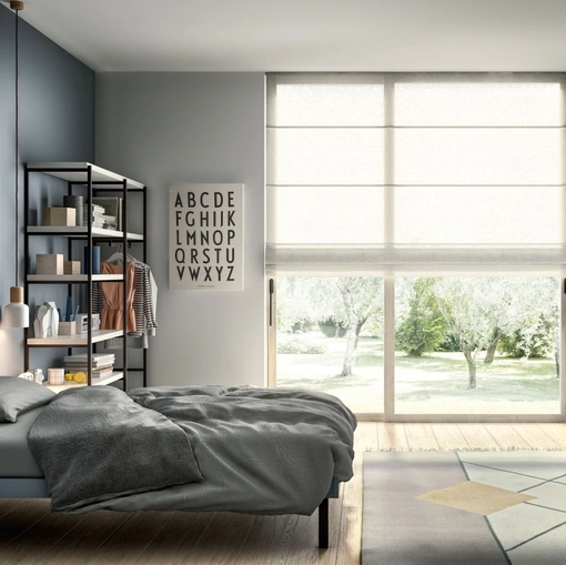 Camera per single Room112 con libreria di Zg Mobili