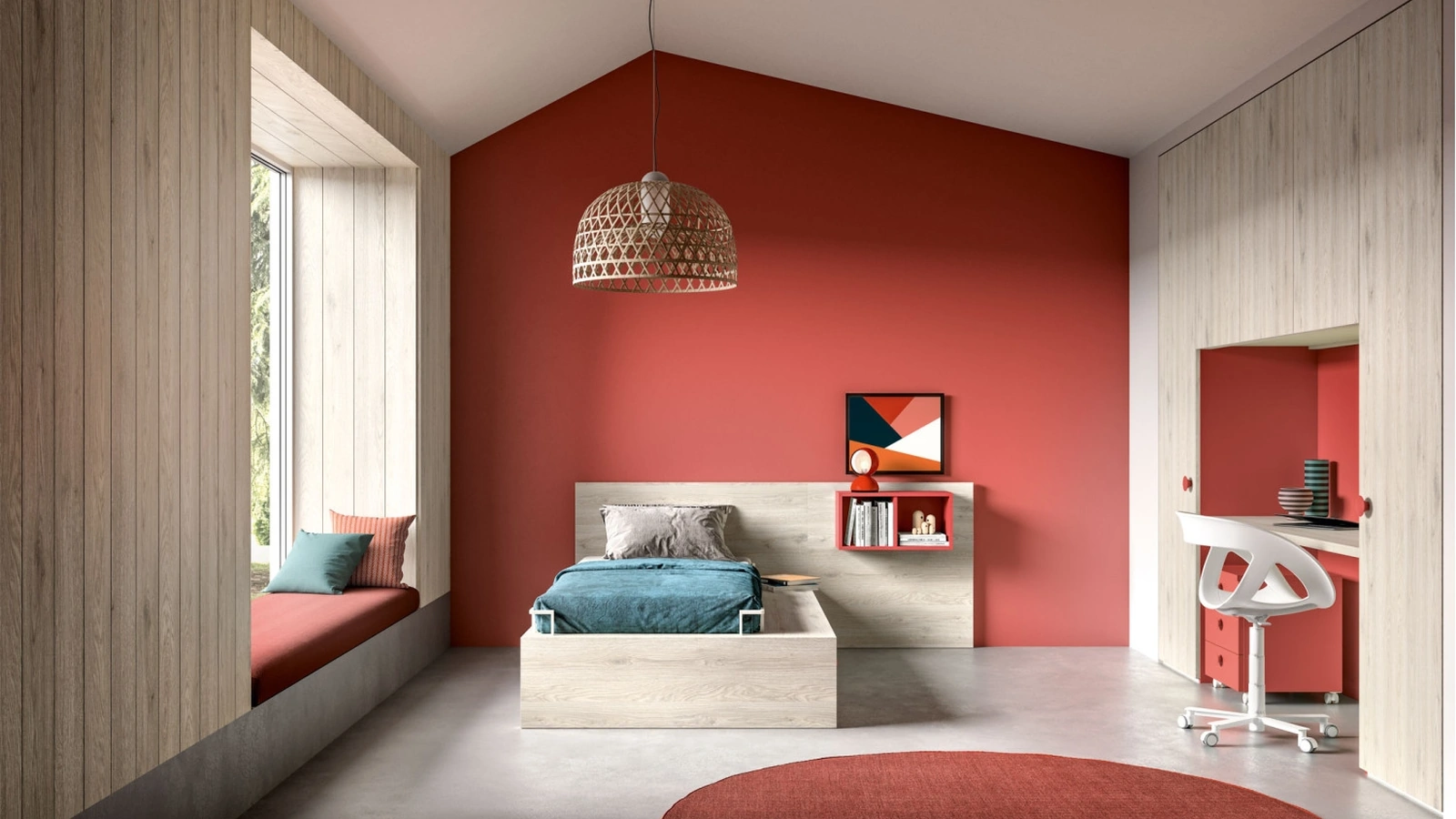 Camera per teenager con scrivania Room117