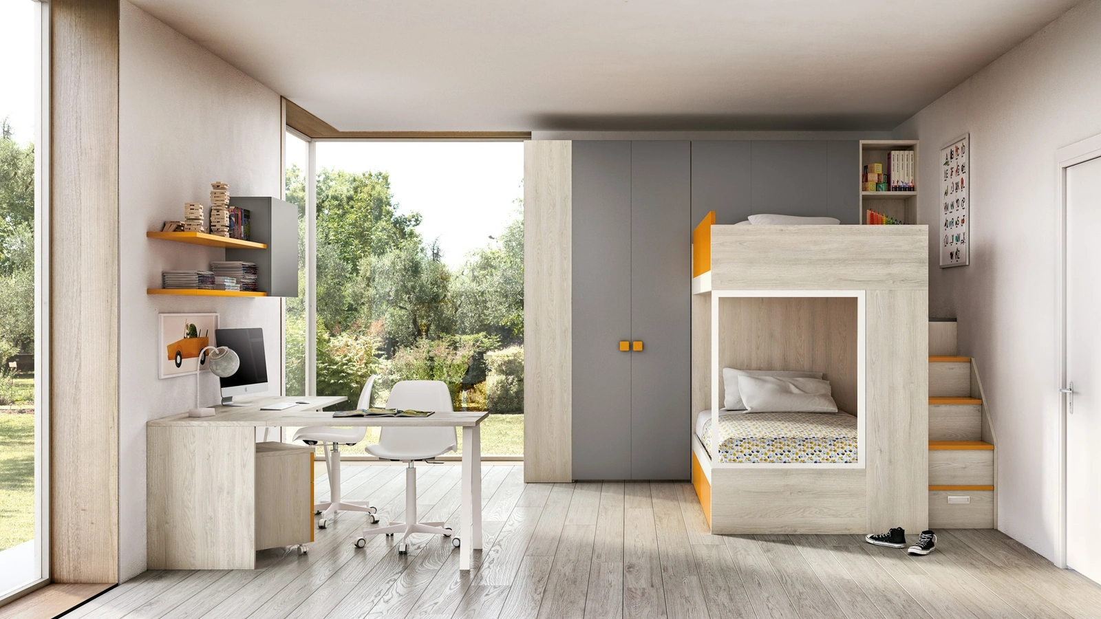 Cameretta con letti a castello 214 di Zg Mobili