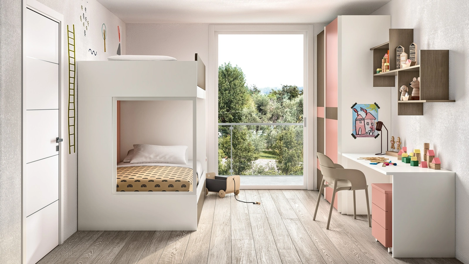 Cameretta con letti a castello 215 di Zg Mobili