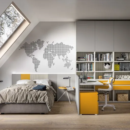 Cameretta per ragazzi Generazione Z 201 di Zg Mobili