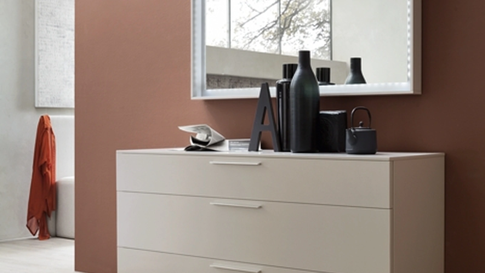 Comò Sistema Seta in laccato opaco di Maronese Acf