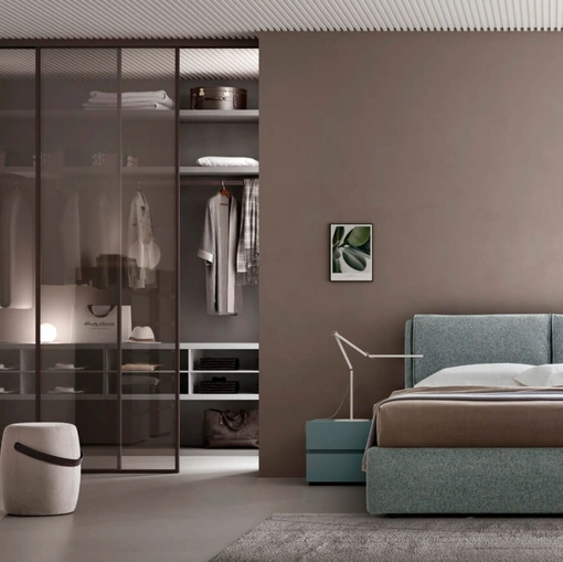 Letto imbottito Ester con box contenitore di Maronese