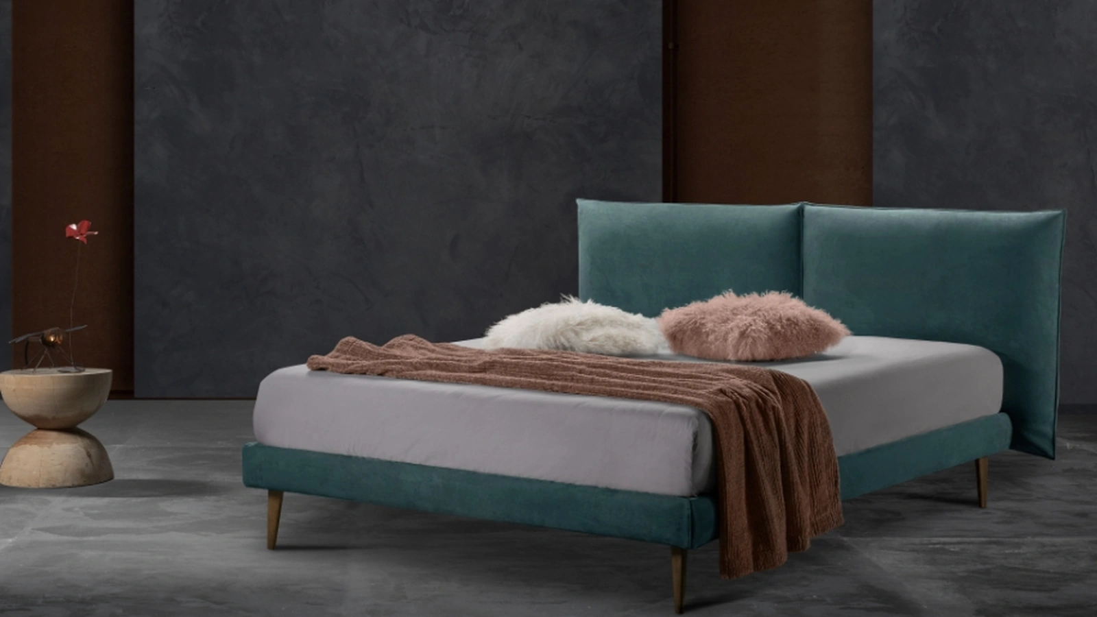 Letto in tessuto con testiera Sherman Ring 14 di Excò