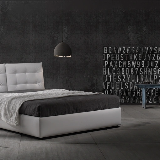 Letto in vellutino imbottito Zoè Quattro Ring 28 di Excò