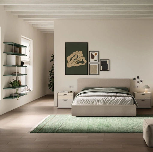 Letto in tessuto Lucas Night 10 di Orme