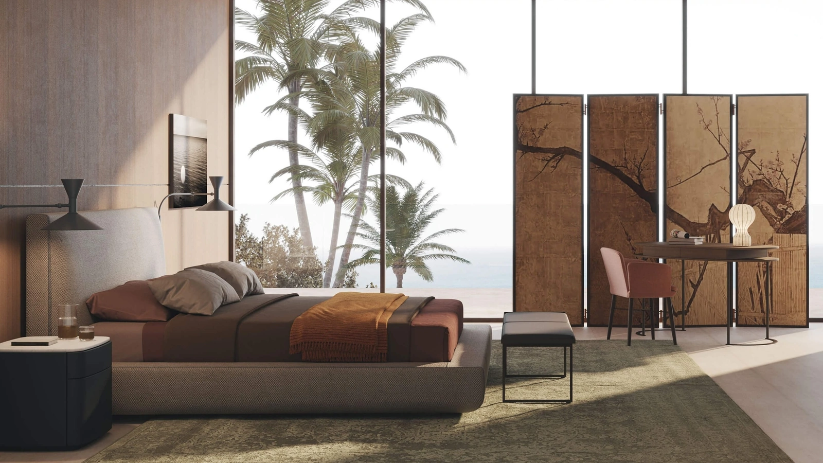 Letto in tessuto con box contenitore Lullaby di Lema