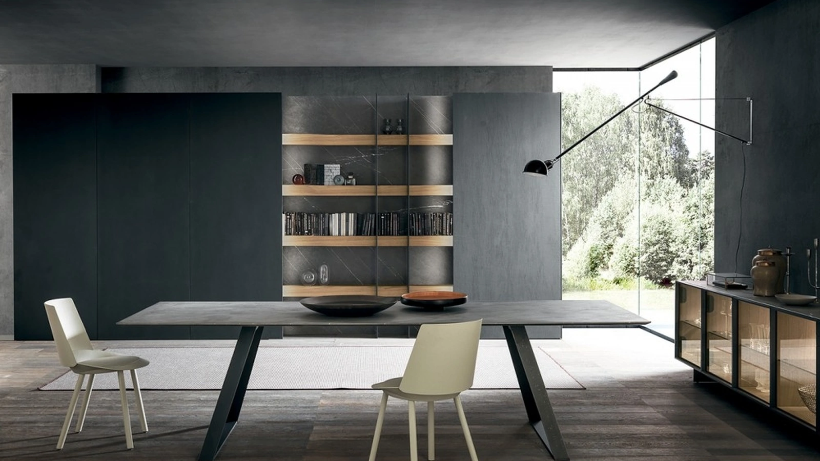 Libreria a muro Brera 01 di Modulnova