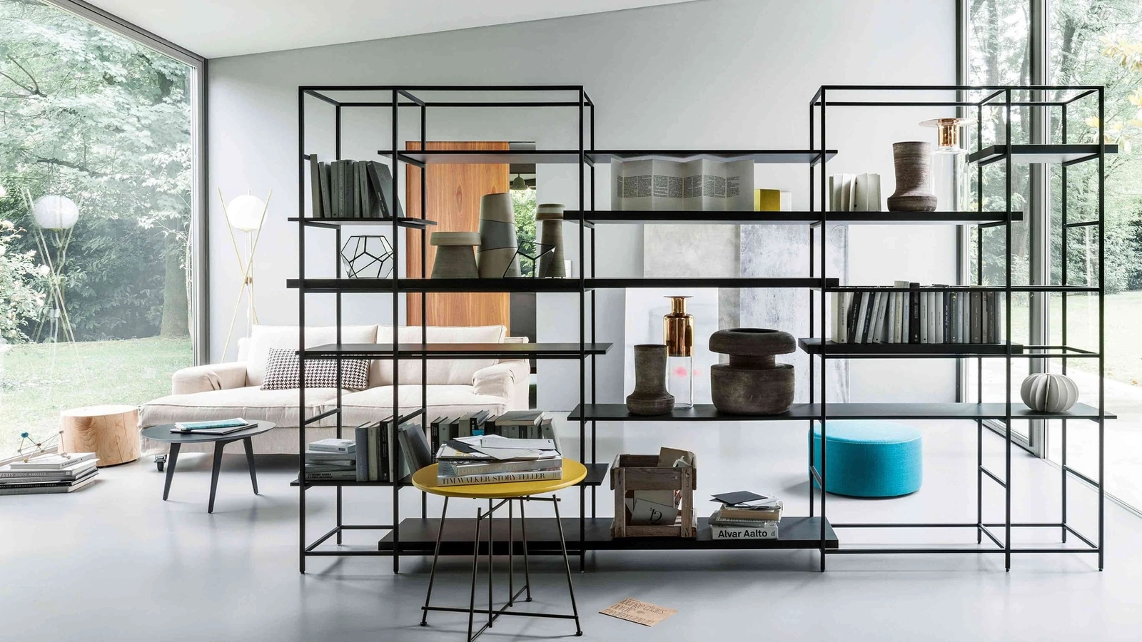 Libreria divisoria modulare Plain di Lema