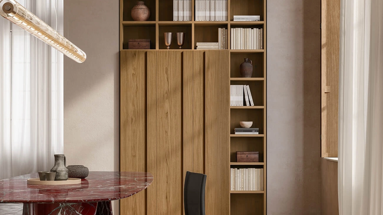 Libreria in legno Selecta di Lema
