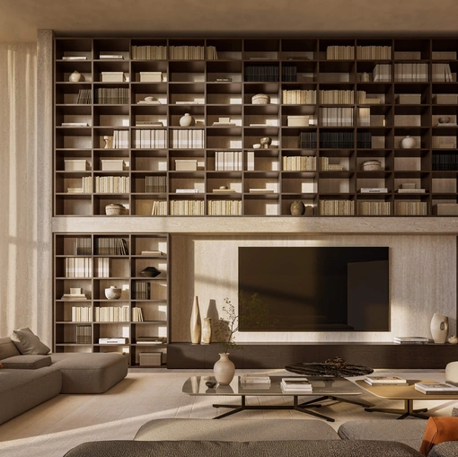 Libreria in laccato Selecta di Lema