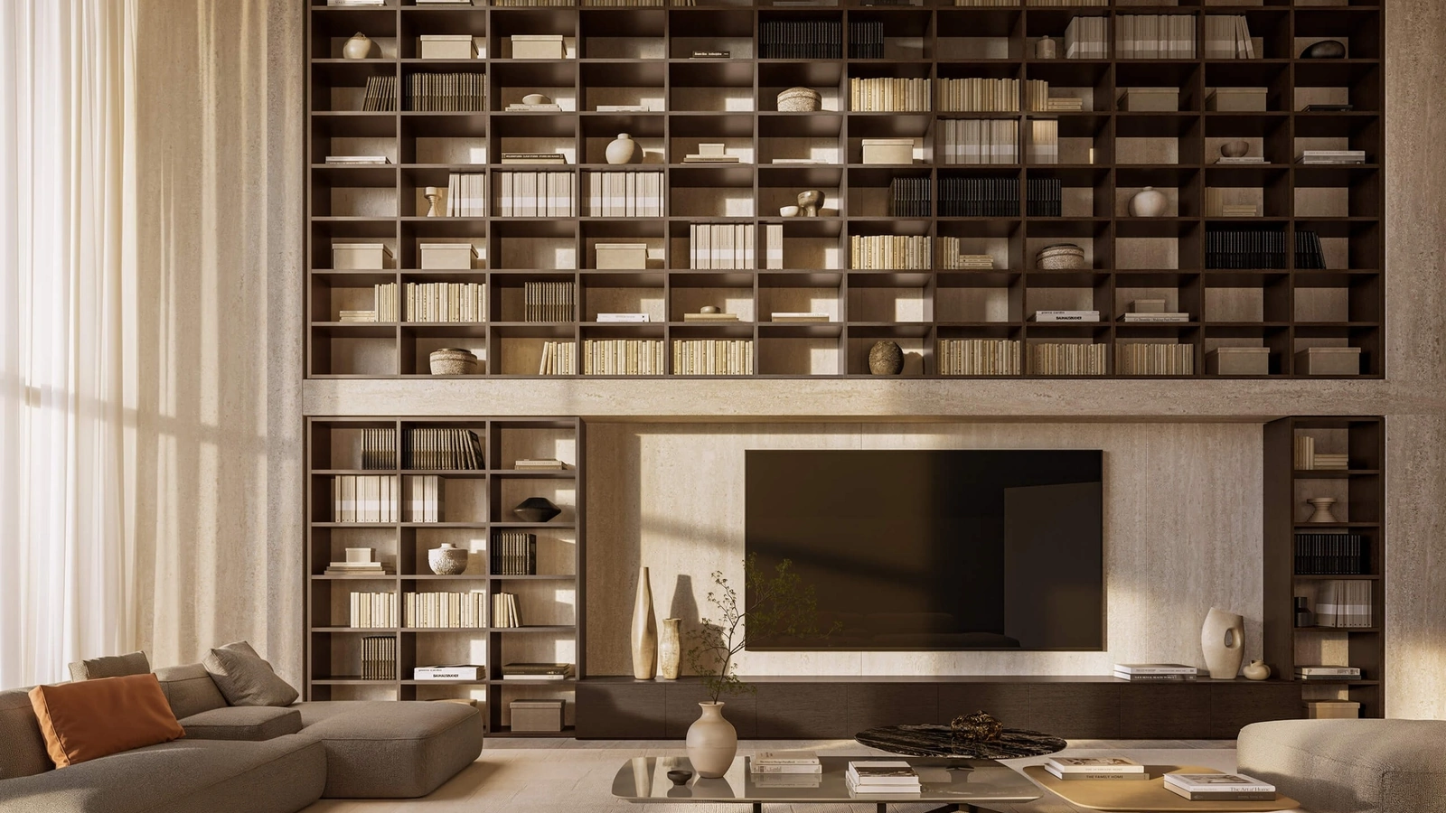 Libreria in laccato Selecta di Lema