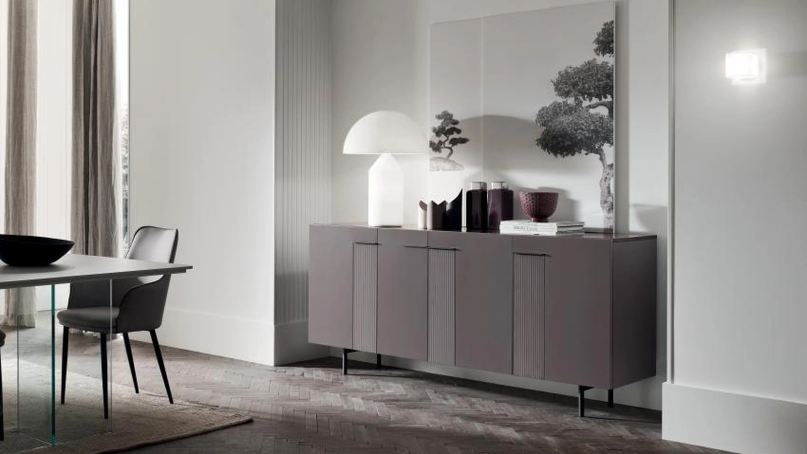 Madia Frida FG005 in laccato opaco Terranova e Bronzo di Maronese Acf