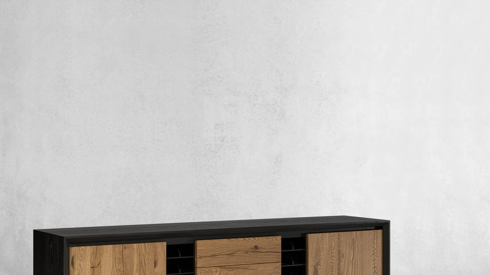 Madia Gent con ante in Quercia e struttura in laccato di Pizzolato