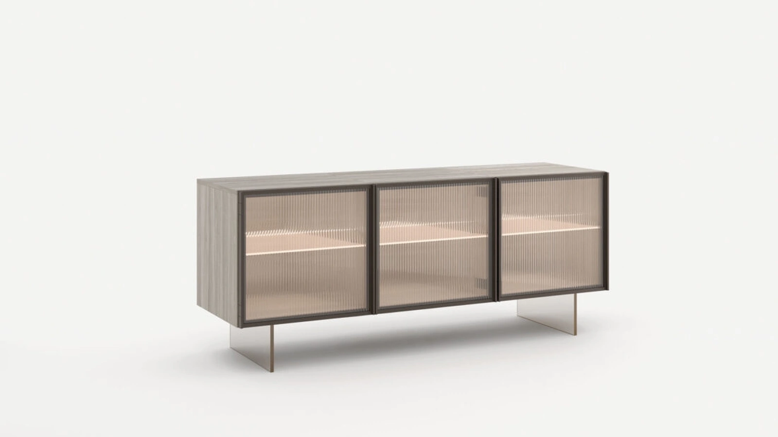 Madia Glass 03 in vetro canneté di Orme