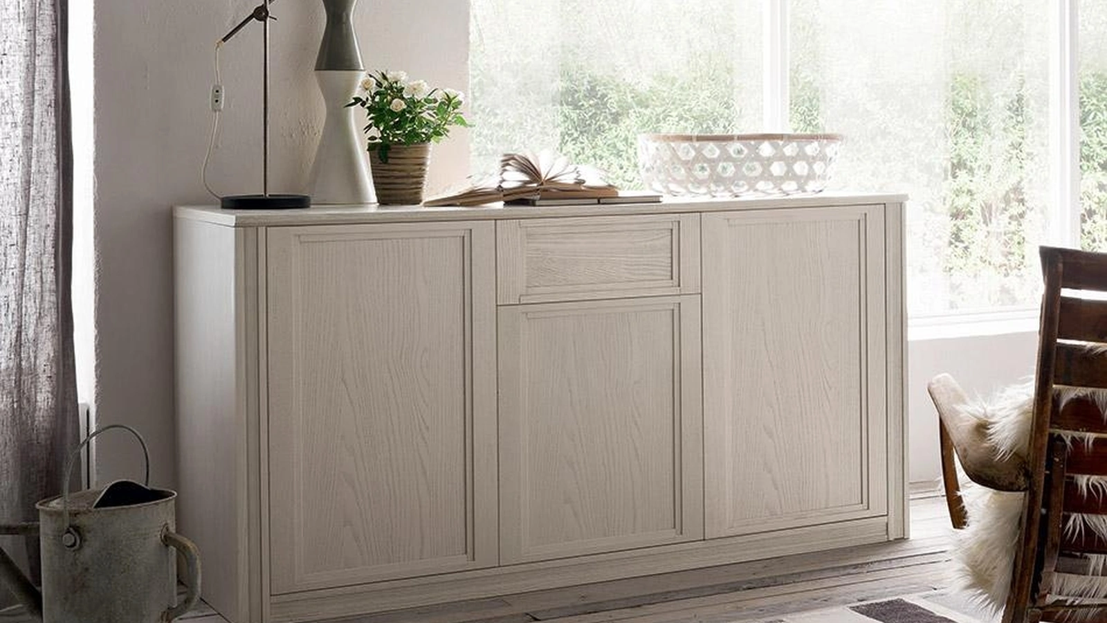 Madia Iris a tre ante in melaminico Frassino Argilla di Maronese Acf