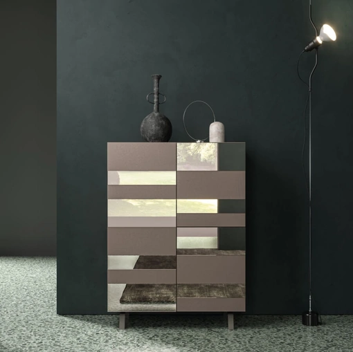 Madia Alta Vitro 02 in vetro e laccato di Orme