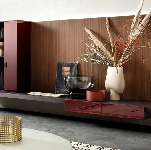 Parete Attrezzata Sistema LT40 Granata di Lema
