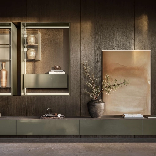 Parete Attrezzata Sistema LT40 Ortica di Lema