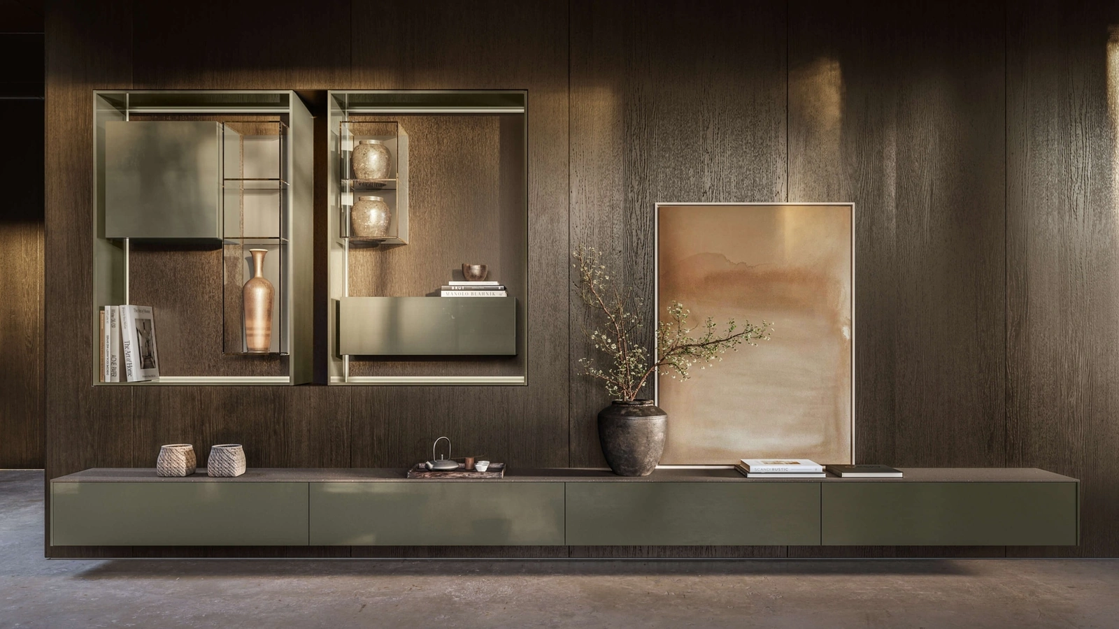 Parete Attrezzata Sistema LT40 Ortica di Lema