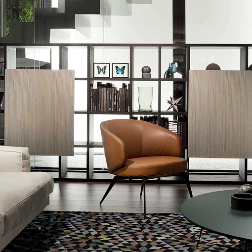 Poltroncina in pelle Bice di Lema